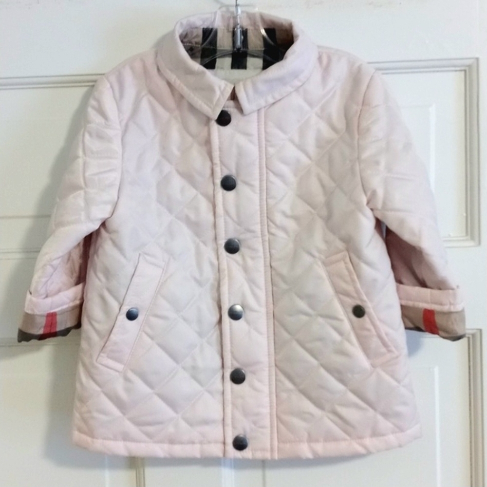❄️Burberry❄️ - Ice Pink Quilted Jacket w/Hood